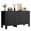 Large 6-Drawer Dresser - Modern Wooden Chest with Deep Storage & Metal Knobs, Double Dresser for Bedroom, Nursery, Entryway & Hallway - 3 of 4