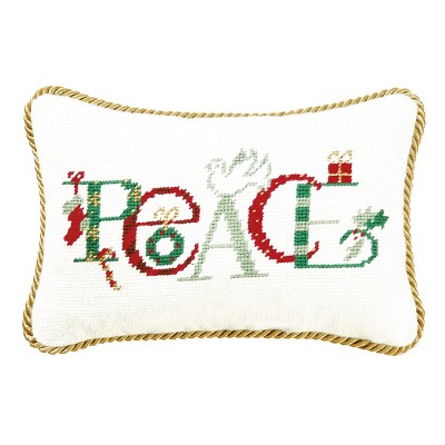 C&F Home 8" x 12" Peace Needlepoint Pillow