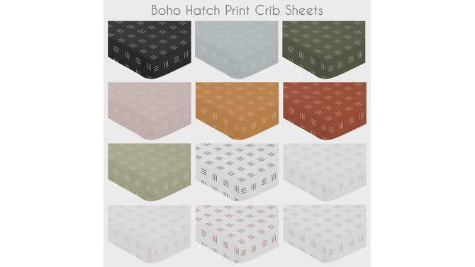 Sweet Jojo Designs Gender Neutral Baby Fitted Crib Sheet Boho Hatch Orange and White, 2 of 8, play video