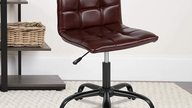 Emma and Oliver Home Office Armless Task Office Chair with Tufted Back/Seat, 2 of 9, play video