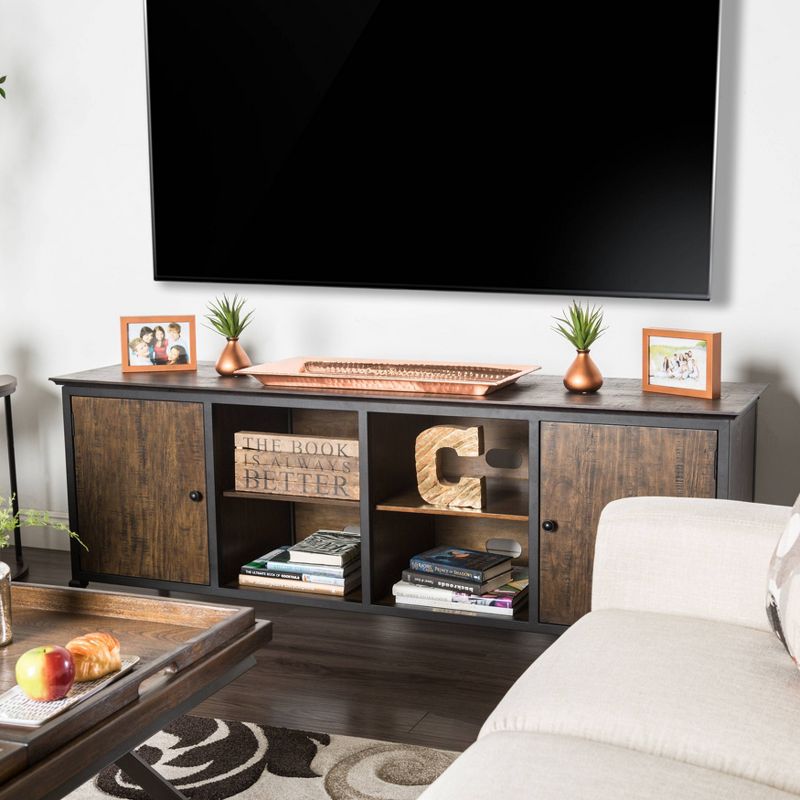 Kelson Multi Storage TV Stand for TVs up to 80&#34; Medium Weathered Oak - HOMES: Inside + Out, 3 of 11