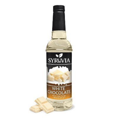 Syruvia White Chocolate Syrup - 25.4 fl oz. Premium Flavoring Syrup For Coffee