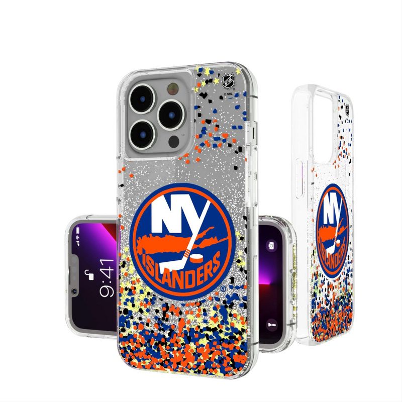 Keyscaper New York Islanders Confetti Glitter Phone Case, 1 of 2