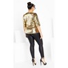 Women's Plus Size Sequin Puff Top - bronze | CITY CHIC - 4 of 4