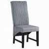 Royal Hampton Dining Chair Set of 2, Padded Seat n Back, Gray Corduroy, Black - 2 of 4