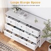 Acekool 5-Drawer Grey Dresser, Modern Farmhouse Tall Chest with Wide Handles, Storage Organizer for Bedroom, Living Room - 4 of 4