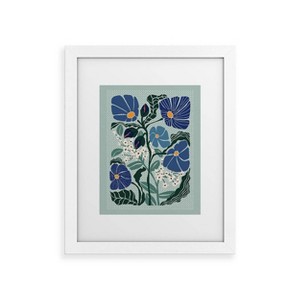 Deny Designs DESIGN D'annick Klimt Flowers Light Blue Art Print - 1 of 4
