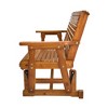 Fortune Candy 2 Person Wooden Patio Glider with High Roll Back - 2 of 4