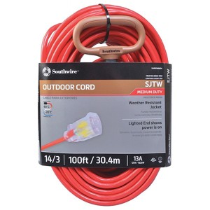 Southwire  Extension Cord,14 AWG,125VAC,100 ft. L 2489SW8804 - 1 of 1