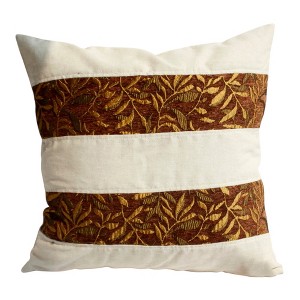 Slickblue Linen Patchwork Floor Cushion - Decorative Throw Pillow, 19.7"x19.7", 6 Design Choices, Machine Washable - 1 of 4