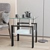 Ridstar 1-Piece Modern Coffee Table with Tempered Glass For Living Room-Transparent - 3 of 4