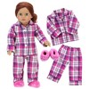 Sophia’s Flannel Pajama & Slippers Set for 18'' Dolls - 2 of 4