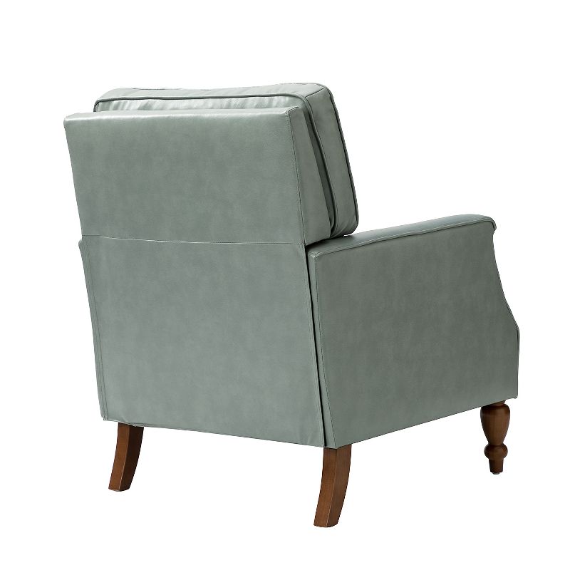 Set of 2 Francesco Transitional Vegan Leather Armchair for Bedroom and Living Room | KARAT HOME, 4 of 11