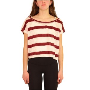 Aeropostale Womens Stripes Lace Pullover Blouse - 1 of 4