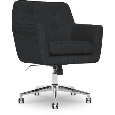 Ashland Charcoal Fabric Swivel Home Office Chair with Memory Foam