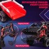 24V 3-in-1 Kids Electric Ride-On Tractor with Excavator & Bulldozer Attachments - Remote Control, LED Lights, Music, USB Charger - 3 of 4