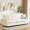 83" Oversized Chenille 3-Seater Sofa – Mid-Century Modern Cloud Couch with Deep Seats, Washable Covers & Armrests for Living Room, Beige - 4 of 4