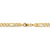 Black Bow Jewelry Men's 6.25mm 14k Yellow Gold Solid Flat Figaro Chain Necklace - 4 of 4