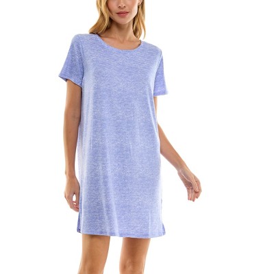Jaclyn NY Womens Lushluxe Relaxed Short Sleeve Nightgown