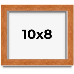 PosterPalooza | Photo Size Modernist Brown Picture Frame - UV Acrylic, Foam Board Backing, Hanging Hardware - 1 of 4
