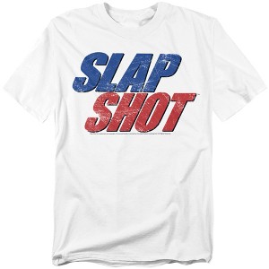 Slap Shot Blue & Red Logo Adult T-Shirt - 1 of 4