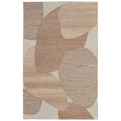 Pollock Modern Watercolor Brown/Tan/Ivory Area Rug