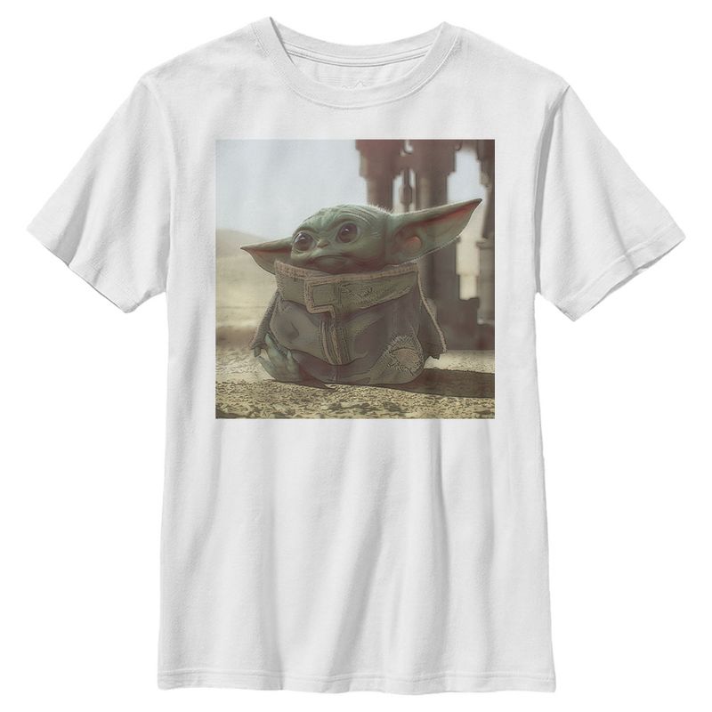 Boy's Star Wars The Mandalorian The Child Square Frame T-Shirt, 1 of 7
