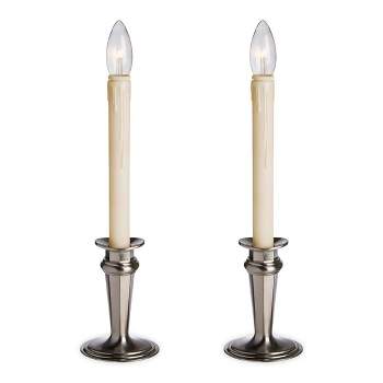Traditional Adjustable Window Candles With Timer and Remote, Set of 2