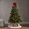 NAYSAYE 4.5FT Mixed Artificial Christmas Tree with Red Berries and Pine Cones Hinged Design for Holiday Home Office Decor, Green, 36"*36"*54" - 2 of 4