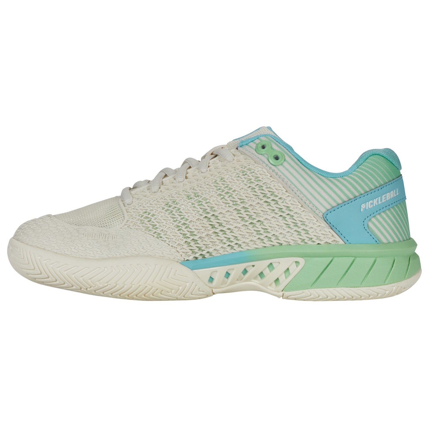 Женские кроссовки K-Swiss Express Light Pickleball Shoe (Egret/Patina Green), цвет: Зелёный — фото 5