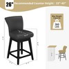 JUJABU 26.8 Inch Modern Swivel Barstools Set of 2 with Upholstered and Solid Wood Legs - 4 of 4