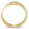 Pompeii3 8MM Mens 14k Yellow Gold Ring Two Tone Brushed Wedding Band - Size 7 - 2 of 3