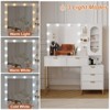 Makeup Vanity Desk, Make Up Vanity Table with Lighted Mirror, Power Outlets, Large Storage Space - 3 of 4