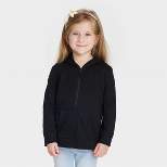 Toddler Girls' French Terry Zip-Up Hoodie - Cat & Jack™ Black