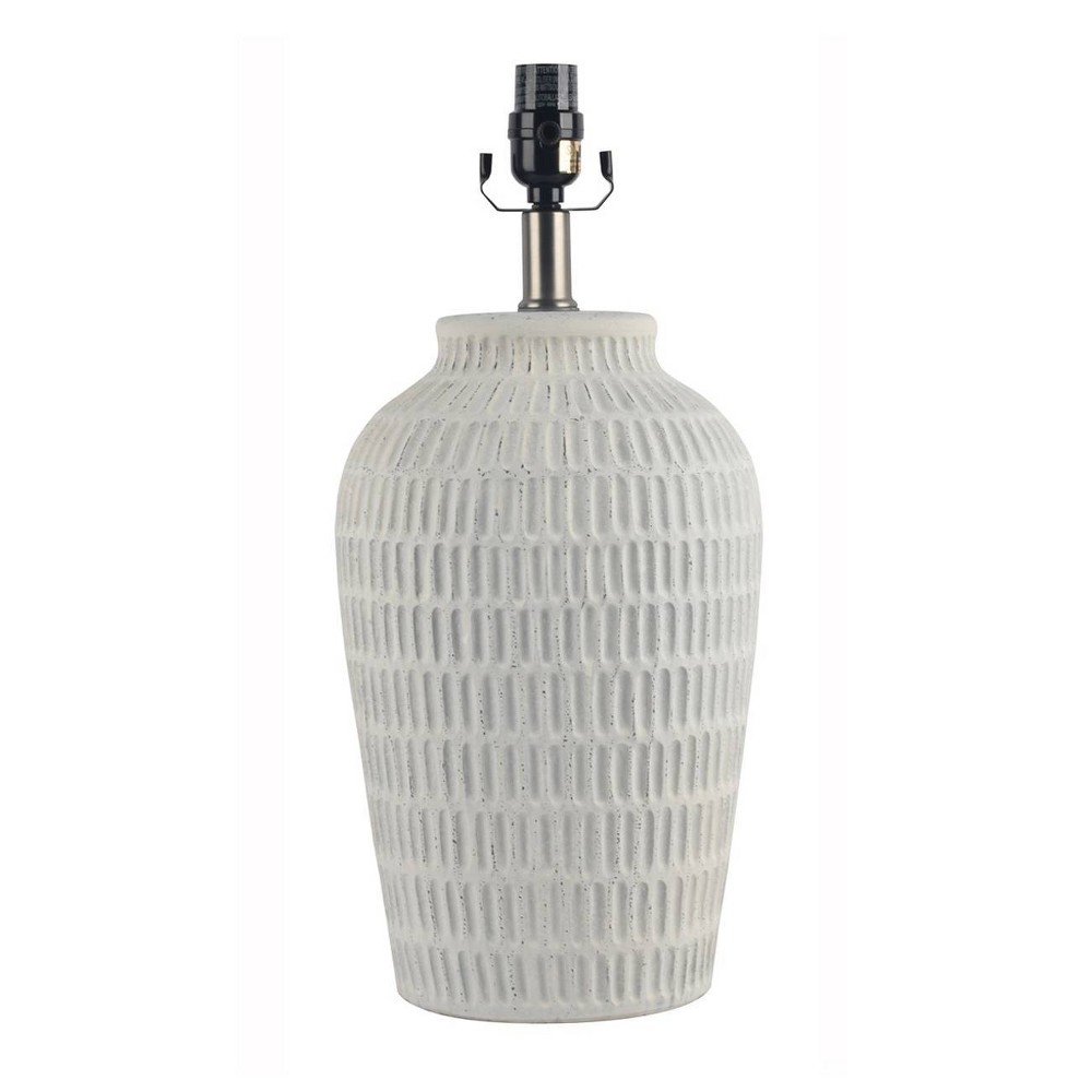 Photos - Floodlight / Street Light Large Ceramic Textured Table Lamp Base White - Threshold™: Modern Accent L