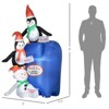 SEVOBAL Inflatable Holiday Decorations Christmas Snowman Christmas Inflatable Outdoor Decoration Christmas Blow up Yard Decoration, Blue, 36"*42"*72" - 2 of 4