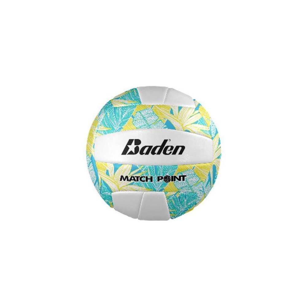 Baden Matchpoint Floral Volleyball - Turquoise/Yellow