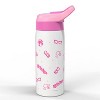 Zak Designs 19 fl oz Stainless Steel Vacuum Insulated Riverside Barbie Water Bottle: Kids & Toddler Pink Drinkware - 4 of 4