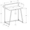 Monarch Specialties Computer Desk Home Office Laptop 30InchL Work Metal Laminate Natural White Contemporary Modern - 4 of 4
