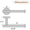 USHOWER Matte Black Toilet Paper Holder, Wall-Mounted Toilet Roll Holder for Bathroom, Durable SUS304 Stainless Steel, Modern Style - 2 of 4