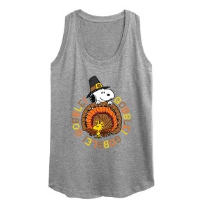 Women's - Peanuts - Gobble Gobble Graphic Racerback Tank - 1 of 4