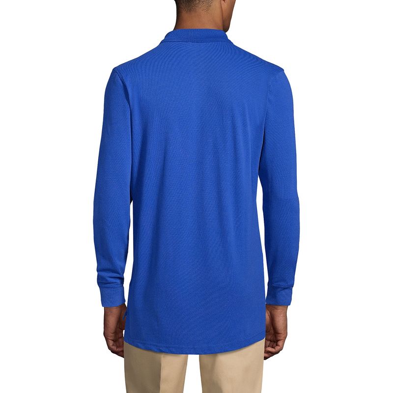 School Uniform Young Men's Long Sleeve Mesh Polo Shirt, 2 of 5