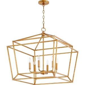Quorum Lighting Monument 6-Light Gold Leaf Pendant - 1 of 3