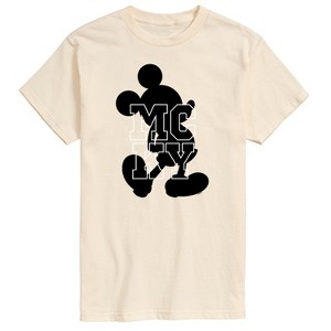 Men's - Disney - Mickey Logo Silhouette Short Sleeve Graphic T-Shirt - 1 of 4