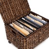 BirdRock Home Rolling Legal Letter File Organizer with Lid for Office - Brown Wash - 4 of 4