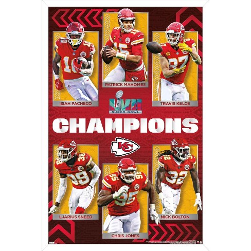 Trends International Nfl Kansas City Chiefs - Super Bowl Lvii Champions  Framed Wall Poster Prints White Framed Version 22.375 X 34 : Target