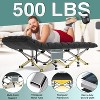 Sportneer Camping Cot for Adults, Heavy-Duty Portable Cot Bed with Mattress, Foldable Padded Sleeping Cots for Camping Travel Tent Day Bed Outdoor - 4 of 4