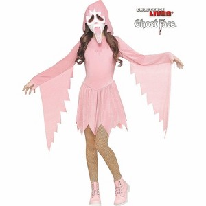 Ghost Face Girls' Pastel Pink Halloween Costume Dress - 1 of 1