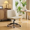 Karl Home |Avocado Green Cat Claw Leather Adjustable Height Swivel Office Chair - 3 of 4