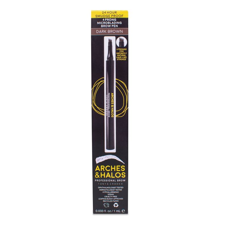 Arches &#38; Halos New Microblading Brow Shaping Pen - Dark Brown - 0.033 fl oz, 4 of 8